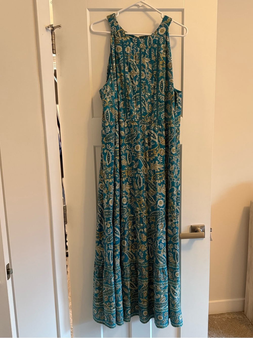J. Jill Teal Paisley Maxi Dress